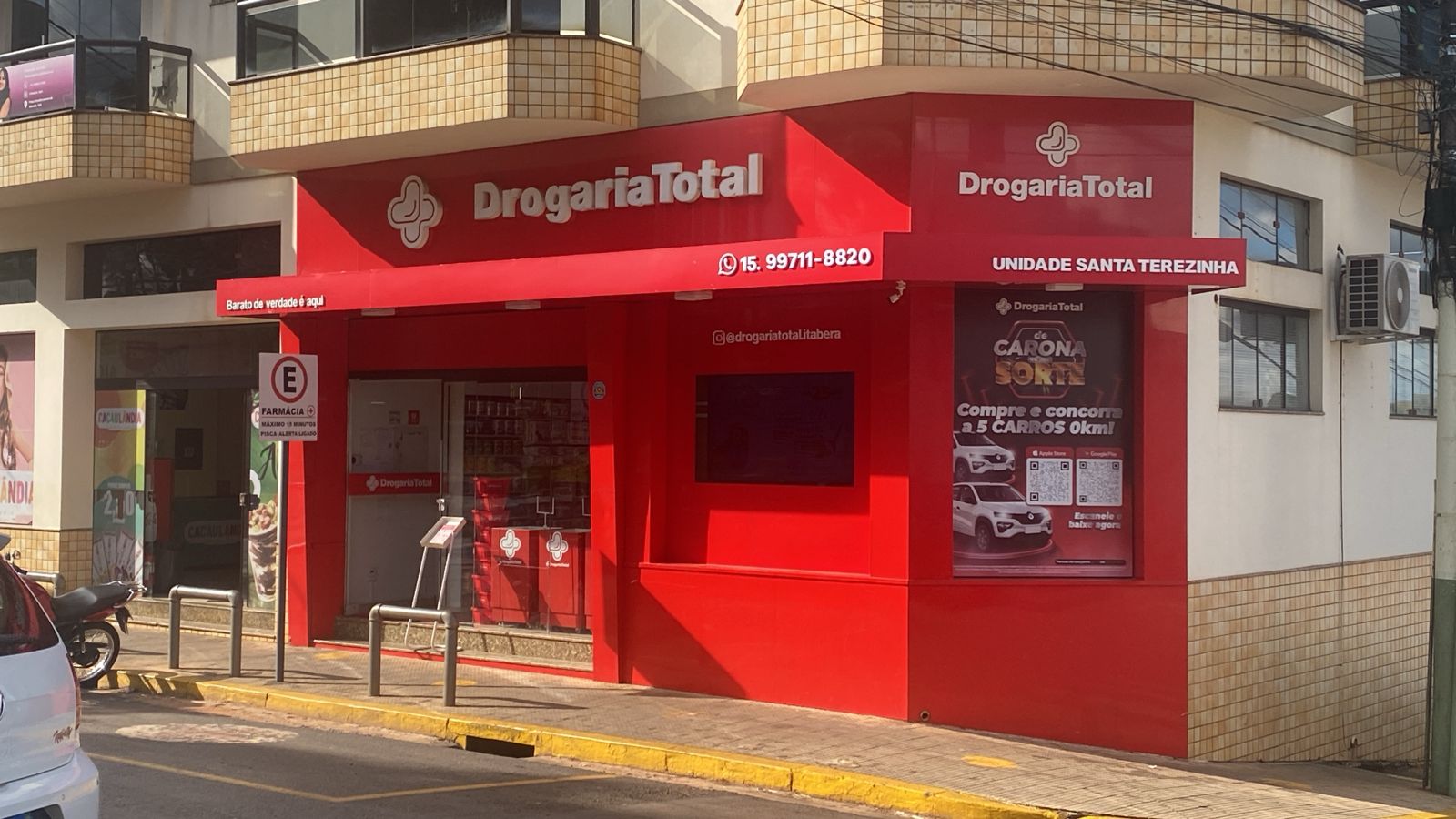 Fachada da Drogaria Total Unidade Santa Terezinha